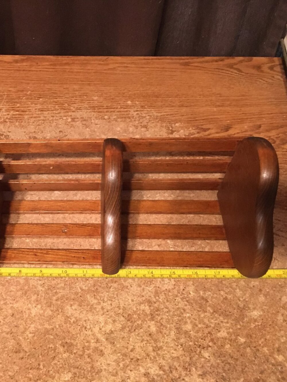 CORNER SHELF VINTAGE WOOD HEART 4 TIER SLAT TOWER WALL DECOR 18.5" X 5.5" X 5.5" - Picture 9 of 11